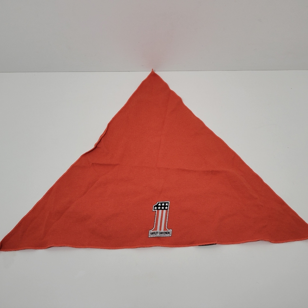Harley-Davisdon Orange Printed H-D 100% Cotton Bandana Doo Rag Baby Size 6-9m